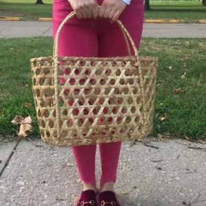 authentic Cambodia basket bag boho bohemian